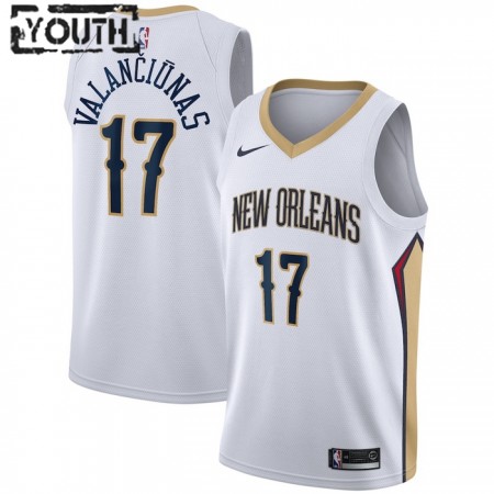 Dres New Orleans Pelicans jonas valanciunas 17 Nike 2022-23 Association Edition Bijela Swingman - Dječji